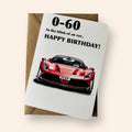 Supercar Personalised Registration & 0-60 Birthday Card Ferrari 488 Birthday Card Customised Birthday Card Car Lover Birthday Card Ferrari