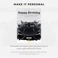 Personalised Car Gift Set Hoodie Print Card Supercar Gift Revuelto Hoodie Gift Set Custom Car Hoodie Birthday Gift For Him Car Lover Gift