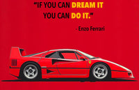Supercar Poster Ferrari Poster Ferrari F40 Poster Inspirational Ferrari Wall Poster Gift For Car Lover Gift For Him Ferrari Wall Art