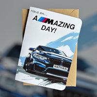 Personalised Sports Car Birthday Card BMW M4 Birthday Card Car Lover Birthday Card Gift For Car Lover Gift for Friend Car Birthday Card