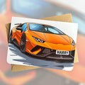 Personalized Supercar Birthday Card Car Lover Birthday Card Customized Car Birthday Card Gift for Car Mad Friend Gift for Son