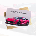 Personalised Supercar Birthday Card
