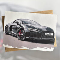 Personalised Car Birthday Card Customised Sports Car Birthday Card Car Lover Birthday Card Gift for Friend Gift for Boyfriend Petrol Head