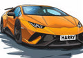 Personalized Supercar Birthday Card Car Lover Birthday Card Customized Car Birthday Card Gift for Car Mad Friend Gift for Son