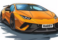 Personalized Supercar Birthday Card Car Lover Birthday Card Customized Car Birthday Card Gift for Car Mad Friend Gift for Son