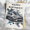 Personalised Fiesta ST Birthday Card Custom Number Plate Card Customised Car Birthday Card Gift for Car Lover Petrol Head Birthday Card