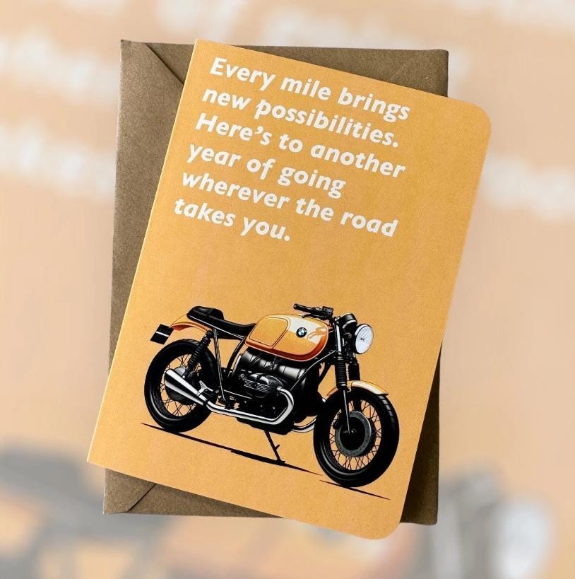 Motorcyclist Enthusiast Birthday Card Motorbike Birthday Card Biker Birthday Card Motorcycle Birthday Card Gift For Biker Motorcycle Lover