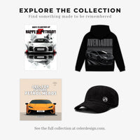 Personalised Car Gift Set Hoodie Print Card Supercar Gift Revuelto Hoodie Gift Set Custom Car Hoodie Birthday Gift For Him Car Lover Gift