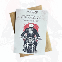 Funny Rude Motorcyclist Birthday Card | Biker Birthday Card