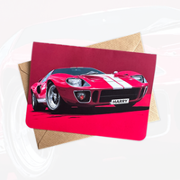 Personalised Supercar Birthday Card | GT40 Birthday Card