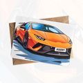 Personalised Supercar Birthday Card