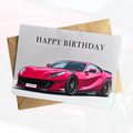 Personalised Supercar Birthday Card | Gift for Car Lovers