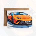 Personalised Supercar Birthday Card