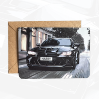 Personalised Sports Car Birthday Card | Customised Birthday Card Gift for Car Lover
