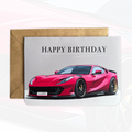Personalised Supercar Birthday Card | Gift for Car Lovers
