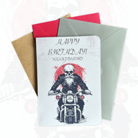 Funny Rude Motorcyclist Birthday Card | Biker Birthday Card