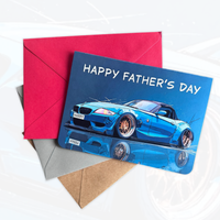 Personalised Father's Day Card | Personalised Sports Car Father's Day Card