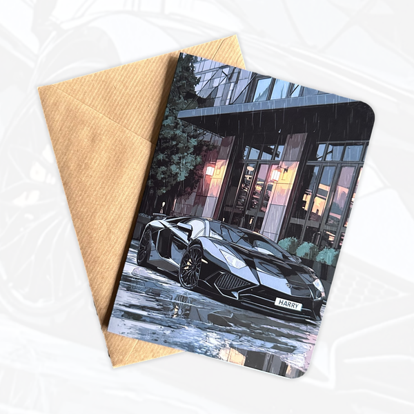 Personalised Supercar Birthday Card
