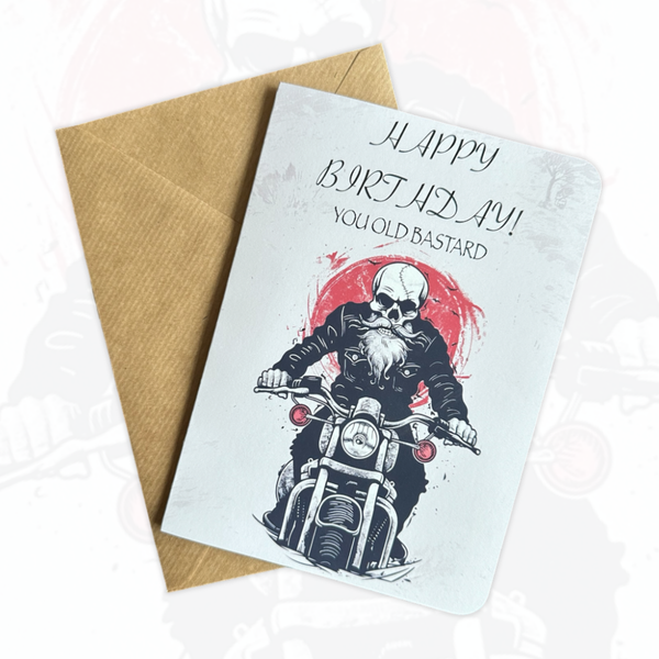 Funny Rude Motorcyclist Birthday Card | Biker Birthday Card