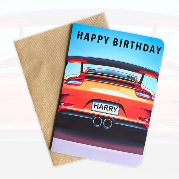 Personalised Sports Car Birthday Card | Gift for Car Lovers