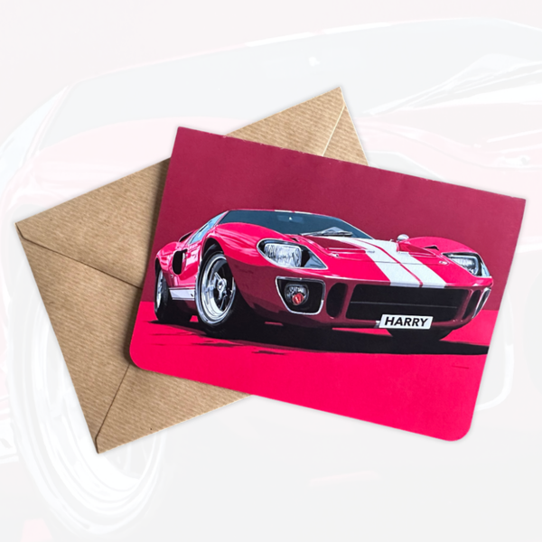 Personalised Supercar Birthday Card | GT40 Birthday Card