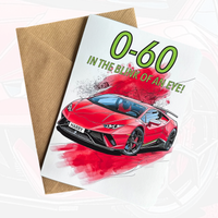 Personalised Supercar Birthday Card