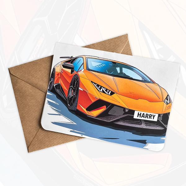 Personalised Supercar Birthday Card