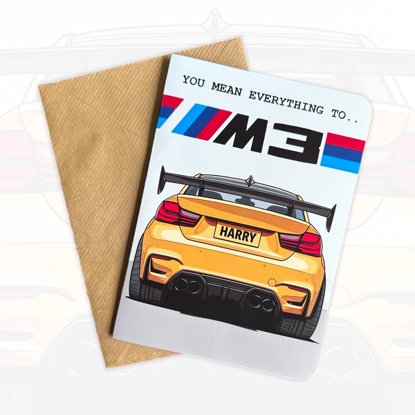 Personalised Car Birthday Card | Sports Car Birthday Card