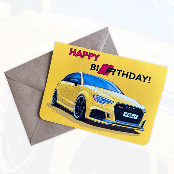 Personalised Sports Car Birthday Card | Gift for Car Lovers