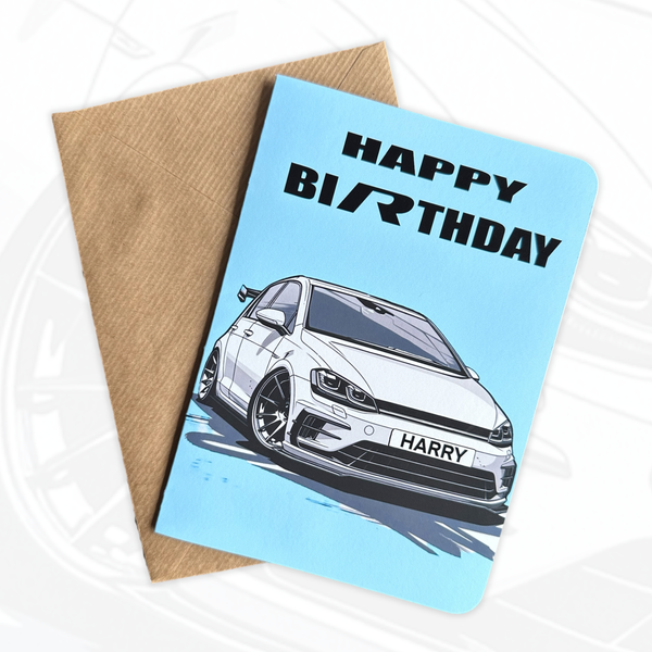 Personalised Car Birthday Card | Car Lover Birthday Card