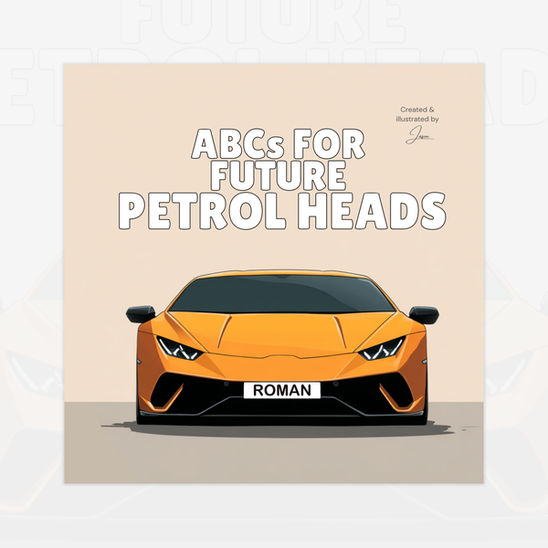Personalised ABCs Children’s Book | Alphabet Book for Little Car Lovers & Car Mad Parents