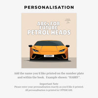 Personalised ABCs Children’s Book | Alphabet Book for Little Car Lovers & Car Mad Parents