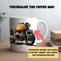 Personalised Coffee Mug Biker Coffee Mug Motorcycle Coffee Mug Motorbike Lover Coffee Mug Gift For Motorcycle Enthusiast Personalised Gift