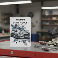 Personalised Fiesta ST Birthday Card Custom Number Plate Card Customised Car Birthday Card Gift for Car Lover Petrol Head Birthday Card