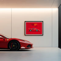 Supercar Poster Ferrari Poster Ferrari F40 Poster Inspirational Ferrari Wall Poster Gift For Car Lover Gift For Him Ferrari Wall Art