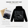 Personalised Car Gift Set Hoodie Print Card Supercar Gift Revuelto Hoodie Gift Set Custom Car Hoodie Birthday Gift For Him Car Lover Gift